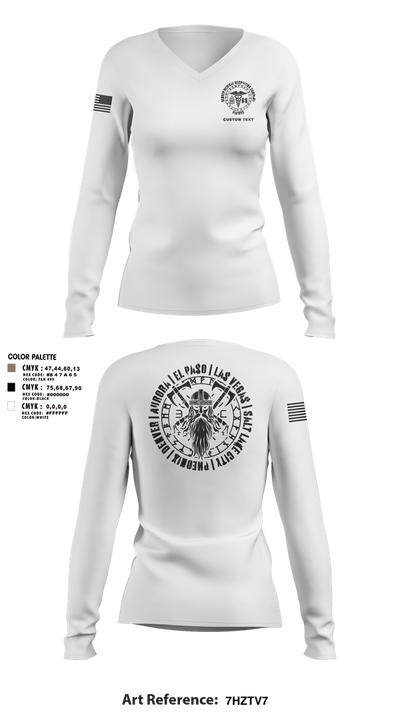 Denver MRCO 92797662 Women's Long Sleeve V-neck Shirt - 5
