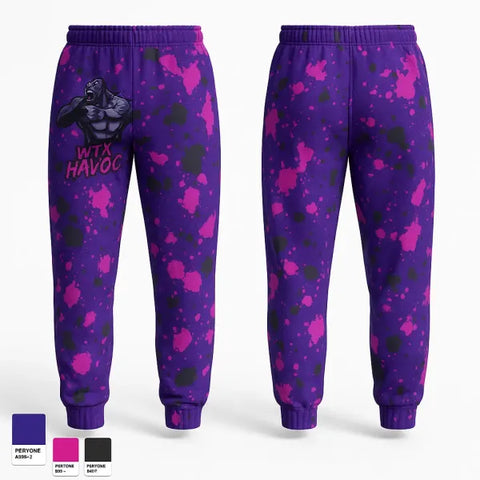Sweatpants, WTX HAVOC, Baseball, Teamtime, Team time, sublimation, custom sports apparel, team uniforms, spirit wear, spiritwear, sports uniforms, custom shirts, team store, custom team store, fundraiser sports, apparel fundraiser