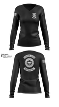 Montana Department of Corrections Defensive Tactics Instructors 91498123 Women's Long Sleeve V-neck Shirt - 3