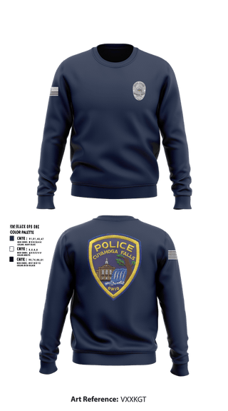 Crew Neck Sweatshirt, Cuyahoga Falls Police Department, Police, Teamtime, Team time, sublimation, custom sports apparel, team uniforms, spirit wear, spiritwear, sports uniforms, custom shirts, team store, custom team store, fundraiser sports, apparel fundraiser