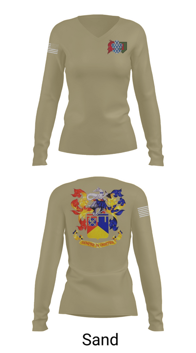 3-66 AR 33931527 Women's Long Sleeve V-neck Shirt - 97