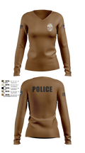Miami Police Department 44557573 Women's Long Sleeve V-neck Shirt - 7