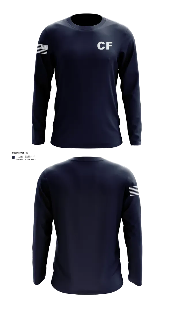 Long Sleeve Performance Shirt, CF, Navy, Teamtime, Team time, sublimation, custom sports apparel, team uniforms, spirit wear, spiritwear, sports uniforms, custom shirts, team store, custom team store, fundraiser sports, apparel fundraiser