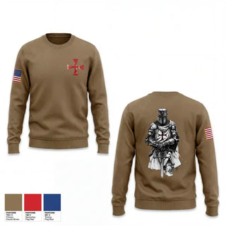 Crew Neck Sweatshirt, Templars, Army, Teamtime, Team time, sublimation, custom sports apparel, team uniforms, spirit wear, spiritwear, sports uniforms, custom shirts, team store, custom team store, fundraiser sports, apparel fundraiser