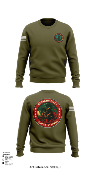 Crew Neck Sweatshirt, Detachment 1, 24th MDSB, , Teamtime, Team time, sublimation, custom sports apparel, team uniforms, spirit wear, spiritwear, sports uniforms, custom shirts, team store, custom team store, fundraiser sports, apparel fundraiser