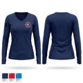 Warren Township Fire Women's Long Sleeve V-neck Shirt - 1