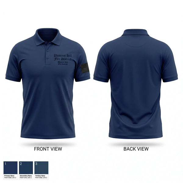 Short Sleeve Performance Polo, Pleasant Hill Fire District, Fire Department, Teamtime, Team time, sublimation, custom sports apparel, team uniforms, spirit wear, spiritwear, sports uniforms, custom shirts, team store, custom team store, fundraiser sports, apparel fundraiser