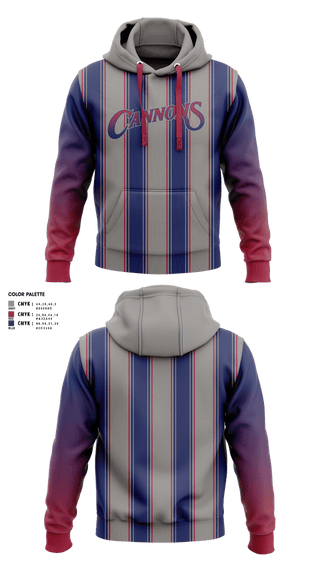 Hoodie, CANNONS, Baseball, Teamtime, Team time, sublimation, custom sports apparel, team uniforms, spirit wear, spiritwear, sports uniforms, custom shirts, team store, custom team store, fundraiser sports, apparel fundraiser