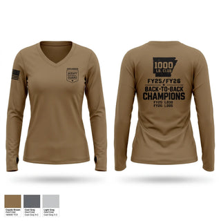 Womens Long Sleeve Vneck Shirt, Recruiting & Retention BN, National Guard, Teamtime, Team time, sublimation, custom sports apparel, team uniforms, spirit wear, spiritwear, sports uniforms, custom shirts, team store, custom team store, fundraiser sports, apparel fundraiser