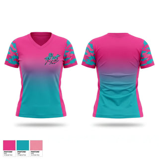 Womens Short Sleeve Vneck Shirt, SJ Riot, Softball, Teamtime, Team time, sublimation, custom sports apparel, team uniforms, spirit wear, spiritwear, sports uniforms, custom shirts, team store, custom team store, fundraiser sports, apparel fundraiser