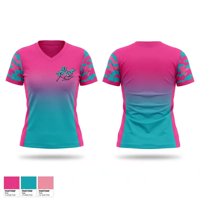 SJ Riot Women's Short Sleeve V-neck Shirt - 1