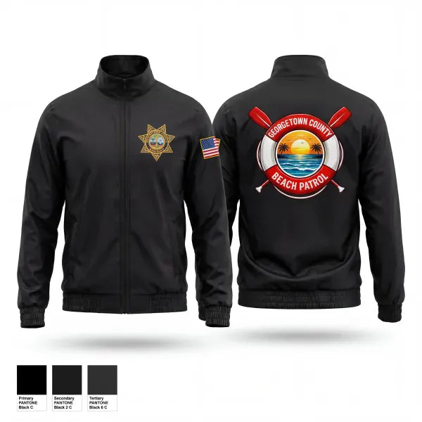 Windbreaker, Georgetown County Beach Patrol, Police, Teamtime, Team time, sublimation, custom sports apparel, team uniforms, spirit wear, spiritwear, sports uniforms, custom shirts, team store, custom team store, fundraiser sports, apparel fundraiser