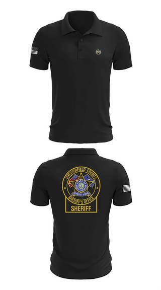 Short Sleeve Performance Polo, Chesterfield County Sheriff’s Office, Police, Teamtime, Team time, sublimation, custom sports apparel, team uniforms, spirit wear, spiritwear, sports uniforms, custom shirts, team store, custom team store, fundraiser sports, apparel fundraiser
