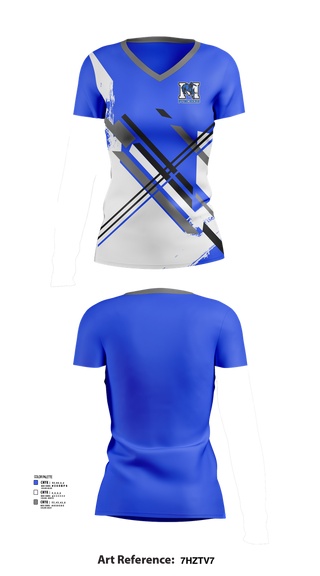 Womens Short Sleeve Vneck Shirt, Mifflin Punchers Band, Spirit Store, Teamtime, Team time, sublimation, custom sports apparel, team uniforms, spirit wear, spiritwear, sports uniforms, custom shirts, team store, custom team store, fundraiser sports, apparel fundraiser