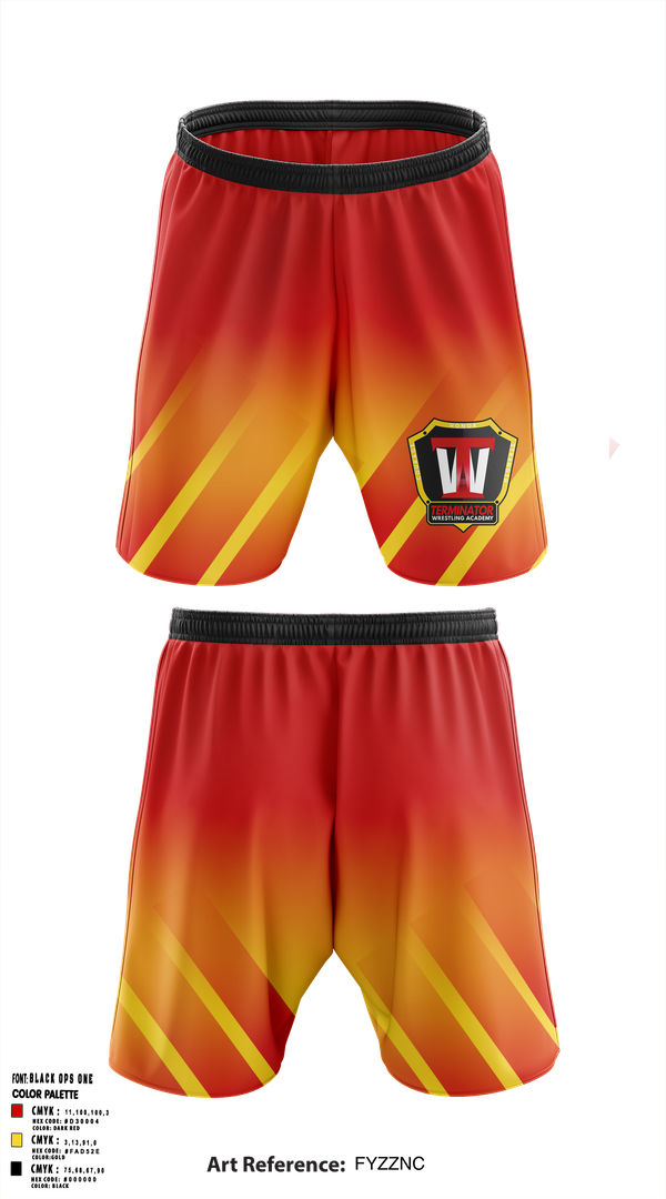 Athletic Shorts With Pockets, Terminator Wrestling Academy, Wrestling, Teamtime, Team time, sublimation, custom sports apparel, team uniforms, spirit wear, spiritwear, sports uniforms, custom shirts, team store, custom team store, fundraiser sports, apparel fundraiser