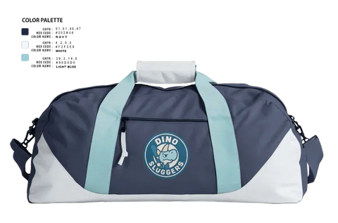 Duffle Bag, Dino Sluggers, Baseball, Teamtime, Team time, sublimation, custom sports apparel, team uniforms, spirit wear, spiritwear, sports uniforms, custom shirts, team store, custom team store, fundraiser sports, apparel fundraiser