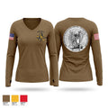 A BATTERY 2-116th FAR Women's Long Sleeve V-neck Shirt - 1