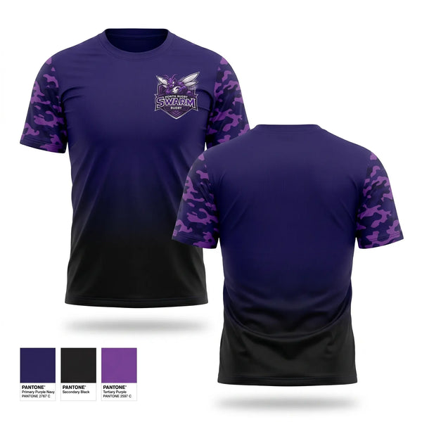 Short Sleeve Performance Shirt, North Shore Swarm Rugby, Rugby, Teamtime, Team time, sublimation, custom sports apparel, team uniforms, spirit wear, spiritwear, sports uniforms, custom shirts, team store, custom team store, fundraiser sports, apparel fundraiser