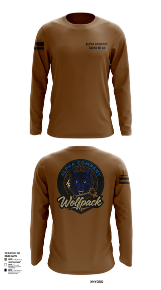 Long Sleeve Performance Shirt, Alpha Company, 742nd MI BN, , Teamtime, Team time, sublimation, custom sports apparel, team uniforms, spirit wear, spiritwear, sports uniforms, custom shirts, team store, custom team store, fundraiser sports, apparel fundraiser