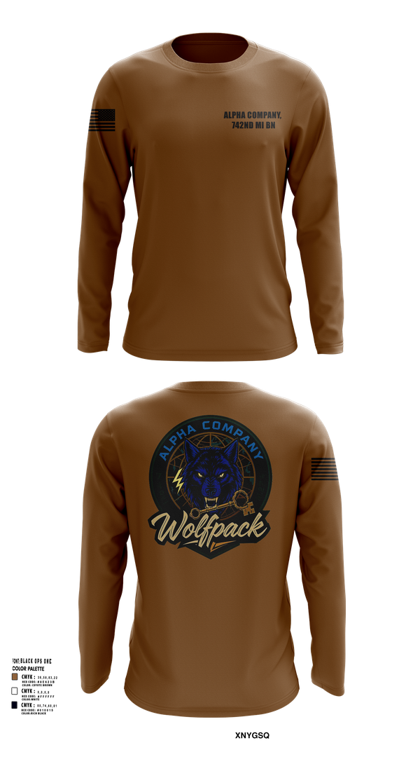 Long Sleeve Performance Shirt, Alpha Company, 742nd MI BN, , Teamtime, Team time, sublimation, custom sports apparel, team uniforms, spirit wear, spiritwear, sports uniforms, custom shirts, team store, custom team store, fundraiser sports, apparel fundraiser
