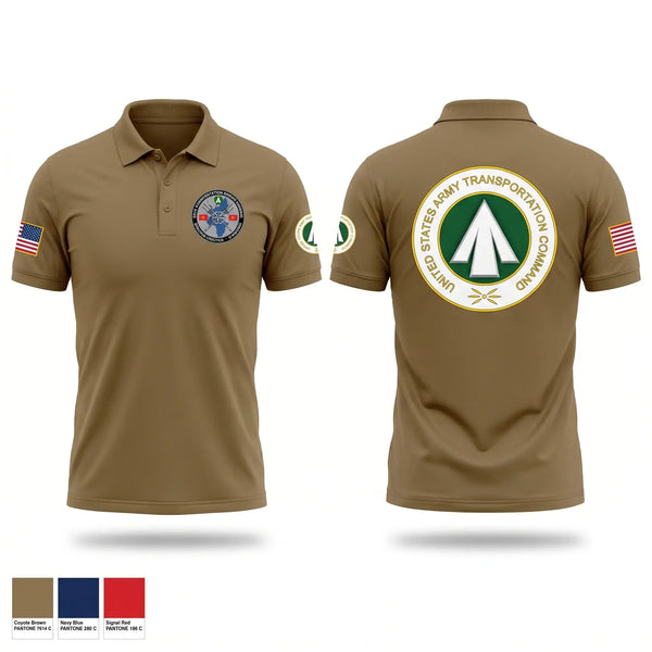 Short Sleeve Performance Polo, 598th Transportation Brigade, Army, Teamtime, Team time, sublimation, custom sports apparel, team uniforms, spirit wear, spiritwear, sports uniforms, custom shirts, team store, custom team store, fundraiser sports, apparel fundraiser