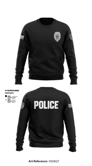 Crew Neck Sweatshirt, Neosho Police, Police, Teamtime, Team time, sublimation, custom sports apparel, team uniforms, spirit wear, spiritwear, sports uniforms, custom shirts, team store, custom team store, fundraiser sports, apparel fundraiser