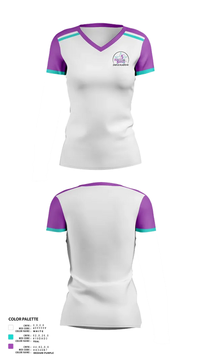 Raise the Barre Dance Academy 64981238 Women's Short Sleeve V-neck Shirt - 21
