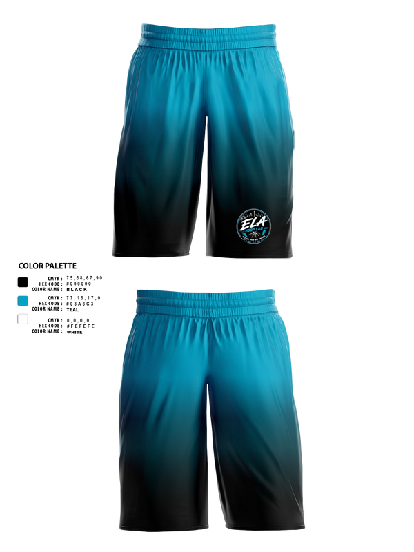 Womens Basketball Shorts, ELA hoopers, Women's Basketball, Teamtime, Team time, sublimation, custom sports apparel, team uniforms, spirit wear, spiritwear, sports uniforms, custom shirts, team store, custom team store, fundraiser sports, apparel fundraiser