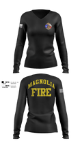 189 48879554 Women's Long Sleeve V-neck Shirt - 100