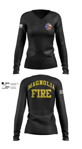 Womens Long Sleeve Vneck Shirt, 189, Fire Department, Teamtime, Team time, sublimation, custom sports apparel, team uniforms, spirit wear, spiritwear, sports uniforms, custom shirts, team store, custom team store, fundraiser sports, apparel fundraiser