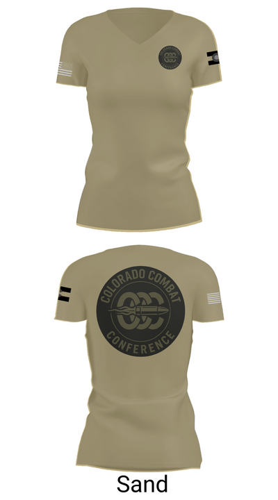 Colorado Combat Conference 90728248 Women's Short Sleeve V-neck Shirt - 84