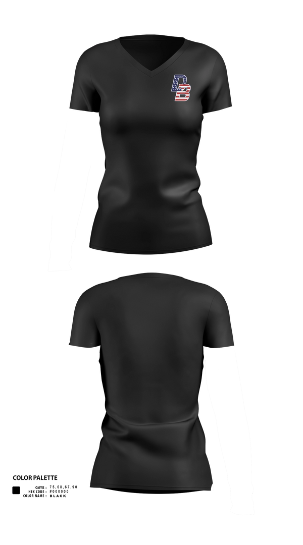 Womens Short Sleeve Vneck Shirt, Don Bosco Wrestling 26-27, Wrestling, Teamtime, Team time, sublimation, custom sports apparel, team uniforms, spirit wear, spiritwear, sports uniforms, custom shirts, team store, custom team store, fundraiser sports, apparel fundraiser