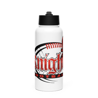 Knights Stainless Steel Water Bottle with a Straw Lid