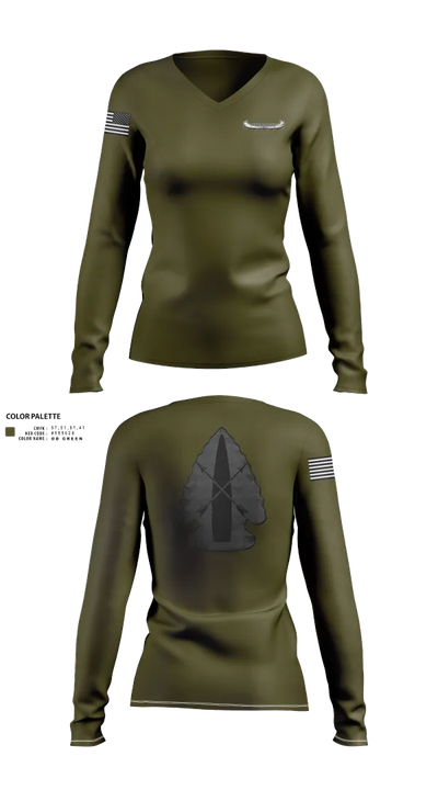 HPPD Sniper Team 69430673 Women's Long Sleeve V-neck Shirt - 22