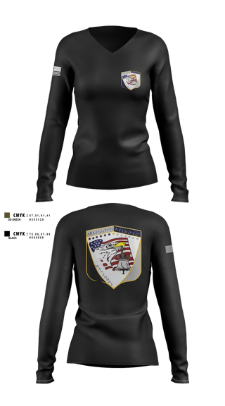 Womens Long Sleeve Vneck Shirt, 61st eagle squadron, , Teamtime, Team time, sublimation, custom sports apparel, team uniforms, spirit wear, spiritwear, sports uniforms, custom shirts, team store, custom team store, fundraiser sports, apparel fundraiser