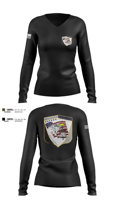 61st eagle squadron 71524968 Women's Long Sleeve V-neck Shirt - 2