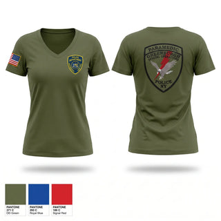 Womens Short Sleeve Vneck Shirt, Greenburgh Police Department SWAT, Police, Teamtime, Team time, sublimation, custom sports apparel, team uniforms, spirit wear, spiritwear, sports uniforms, custom shirts, team store, custom team store, fundraiser sports, apparel fundraiser