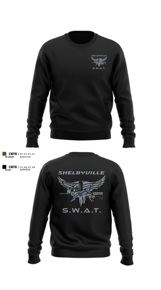 Crew Neck Sweatshirt, Shelbyville SWAT, Police, Teamtime, Team time, sublimation, custom sports apparel, team uniforms, spirit wear, spiritwear, sports uniforms, custom shirts, team store, custom team store, fundraiser sports, apparel fundraiser