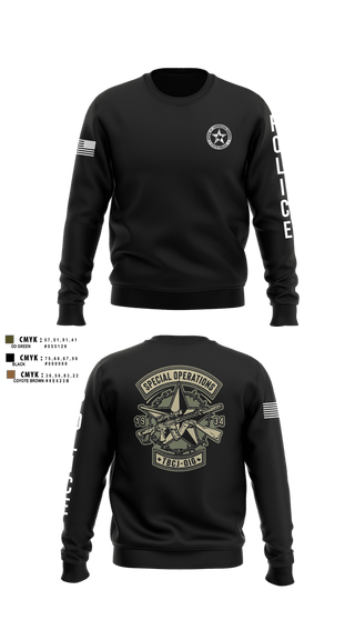 Crew Neck Sweatshirt, SOD Covert, Police, Teamtime, Team time, sublimation, custom sports apparel, team uniforms, spirit wear, spiritwear, sports uniforms, custom shirts, team store, custom team store, fundraiser sports, apparel fundraiser