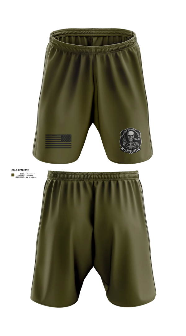 Athletic Shorts With Pockets, Homicide Team 3, Police, Teamtime, Team time, sublimation, custom sports apparel, team uniforms, spirit wear, spiritwear, sports uniforms, custom shirts, team store, custom team store, fundraiser sports, apparel fundraiser
