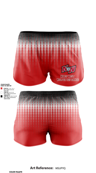 Womens Shorts, Niles West Wolfettes Dance, Spirit Store, Teamtime, Team time, sublimation, custom sports apparel, team uniforms, spirit wear, spiritwear, sports uniforms, custom shirts, team store, custom team store, fundraiser sports, apparel fundraiser