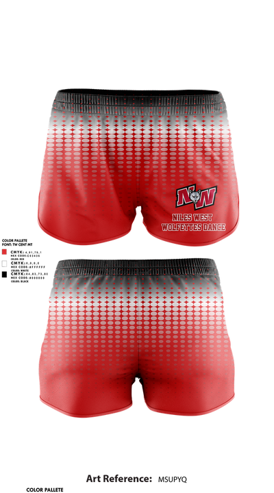 Niles West Wolfettes Dance 83558148 Women's Shorts - 1