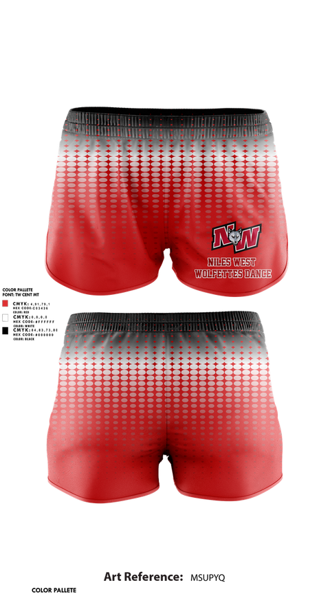 Womens Shorts, Niles West Wolfettes Dance, Spirit Store, Teamtime, Team time, sublimation, custom sports apparel, team uniforms, spirit wear, spiritwear, sports uniforms, custom shirts, team store, custom team store, fundraiser sports, apparel fundraiser