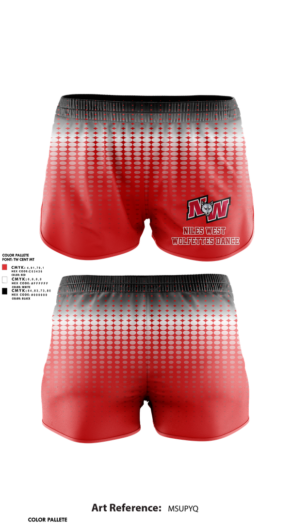 Womens Shorts, Niles West Wolfettes Dance, Spirit Store, Teamtime, Team time, sublimation, custom sports apparel, team uniforms, spirit wear, spiritwear, sports uniforms, custom shirts, team store, custom team store, fundraiser sports, apparel fundraiser
