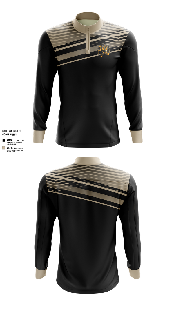 Quarter Zip Jacket, BFitness, , Teamtime, Team time, sublimation, custom sports apparel, team uniforms, spirit wear, spiritwear, sports uniforms, custom shirts, team store, custom team store, fundraiser sports, apparel fundraiser