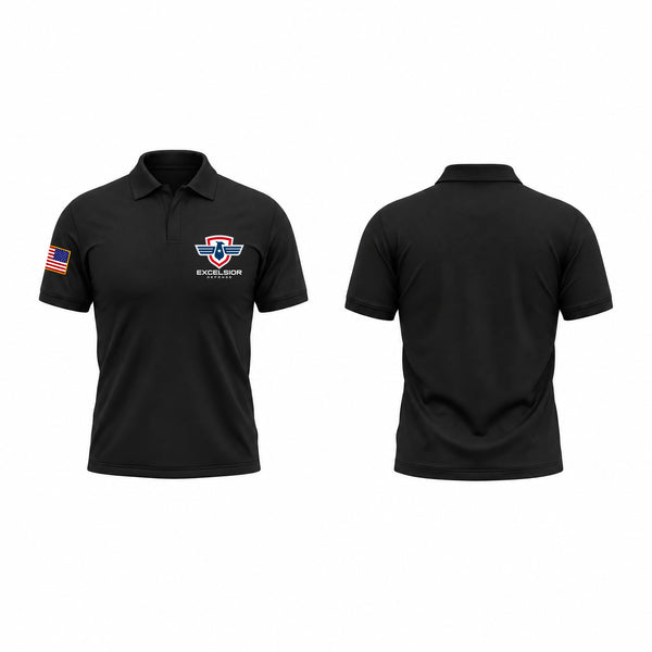 Short Sleeve Performance Polo, Excelsior Defense INC, Police, Teamtime, Team time, sublimation, custom sports apparel, team uniforms, spirit wear, spiritwear, sports uniforms, custom shirts, team store, custom team store, fundraiser sports, apparel fundraiser