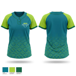 Two Button Softball Jersey, NEO Storm, Softball, Teamtime, Team time, sublimation, custom sports apparel, team uniforms, spirit wear, spiritwear, sports uniforms, custom shirts, team store, custom team store, fundraiser sports, apparel fundraiser