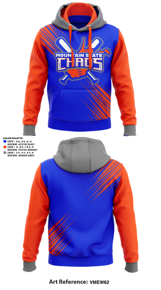 Hoodie, Mountain State Chaos, Softball, Teamtime, Team time, sublimation, custom sports apparel, team uniforms, spirit wear, spiritwear, sports uniforms, custom shirts, team store, custom team store, fundraiser sports, apparel fundraiser
