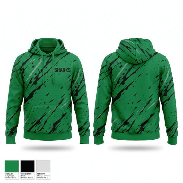 Hoodie, Sharks, Men's Soccer, Teamtime, Team time, sublimation, custom sports apparel, team uniforms, spirit wear, spiritwear, sports uniforms, custom shirts, team store, custom team store, fundraiser sports, apparel fundraiser