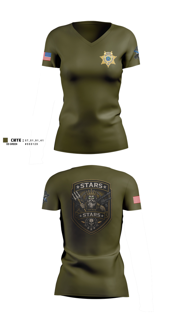 Womens Short Sleeve Vneck Shirt, Ranger Services, Police, Teamtime, Team time, sublimation, custom sports apparel, team uniforms, spirit wear, spiritwear, sports uniforms, custom shirts, team store, custom team store, fundraiser sports, apparel fundraiser